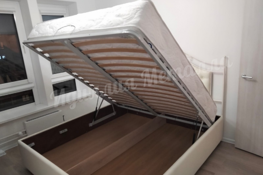 Кровать с подъемным механизмом для интерьера спальни PM-031