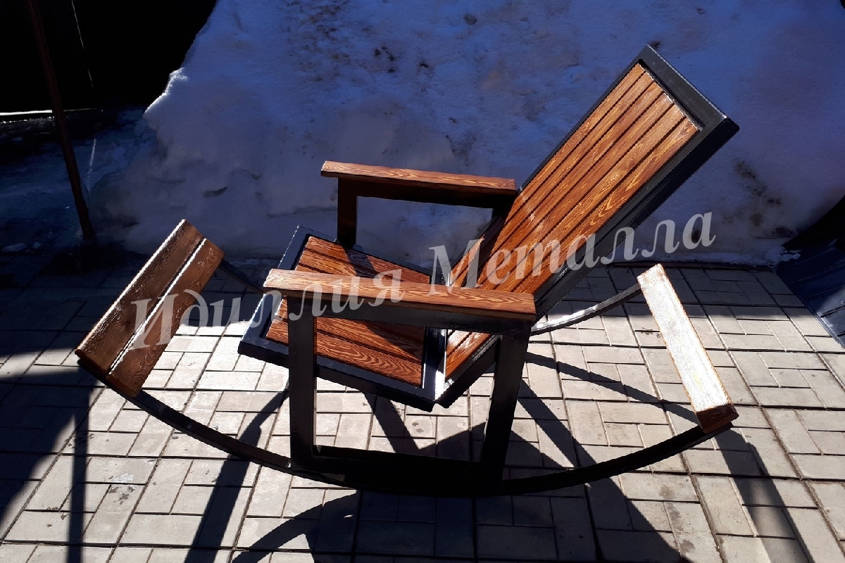 Кресло качалка в стиле Лофт KACHALKA-025
