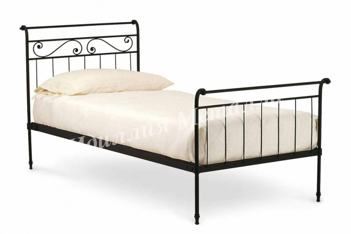 Кровать с узорной ковкой односпальная 90х200 ОD-012