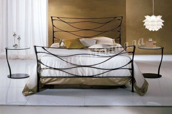 Стильная односпальная кованая кровать в стиле лофт ОD-036