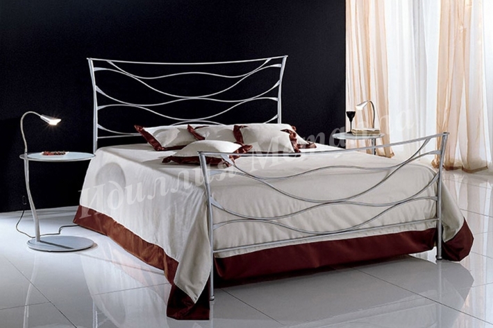 Стильная односпальная кованая кровать в стиле лофт ОD-036
