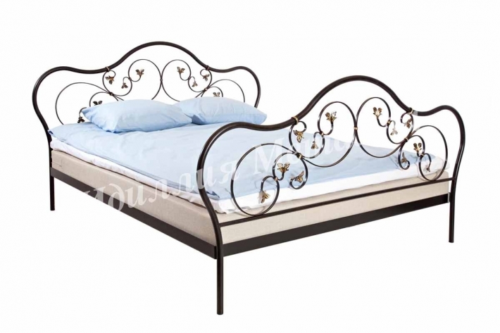 Кровать двуспальная с завитками 160x200 057